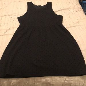Jcrew black polka dot dress